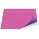 Kit de couture Tapis de découpe double face MAGENTA et VIOLET A1 (60x90cm), cutter rotatif 45mm et règle patchwork 15x60cm