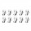 Pack de 10x crochets ZIPPER SECURITE pour fils perlon et acier cimaise Stas
